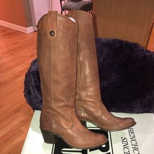 Frye Jackie Button Leather Boots